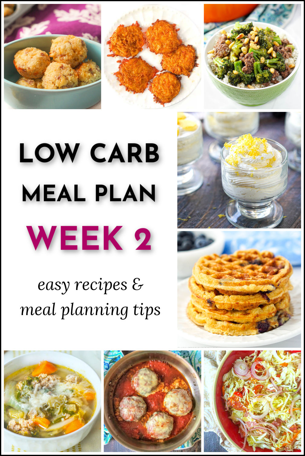 Easy Low Carb Meal Plan Week 1 